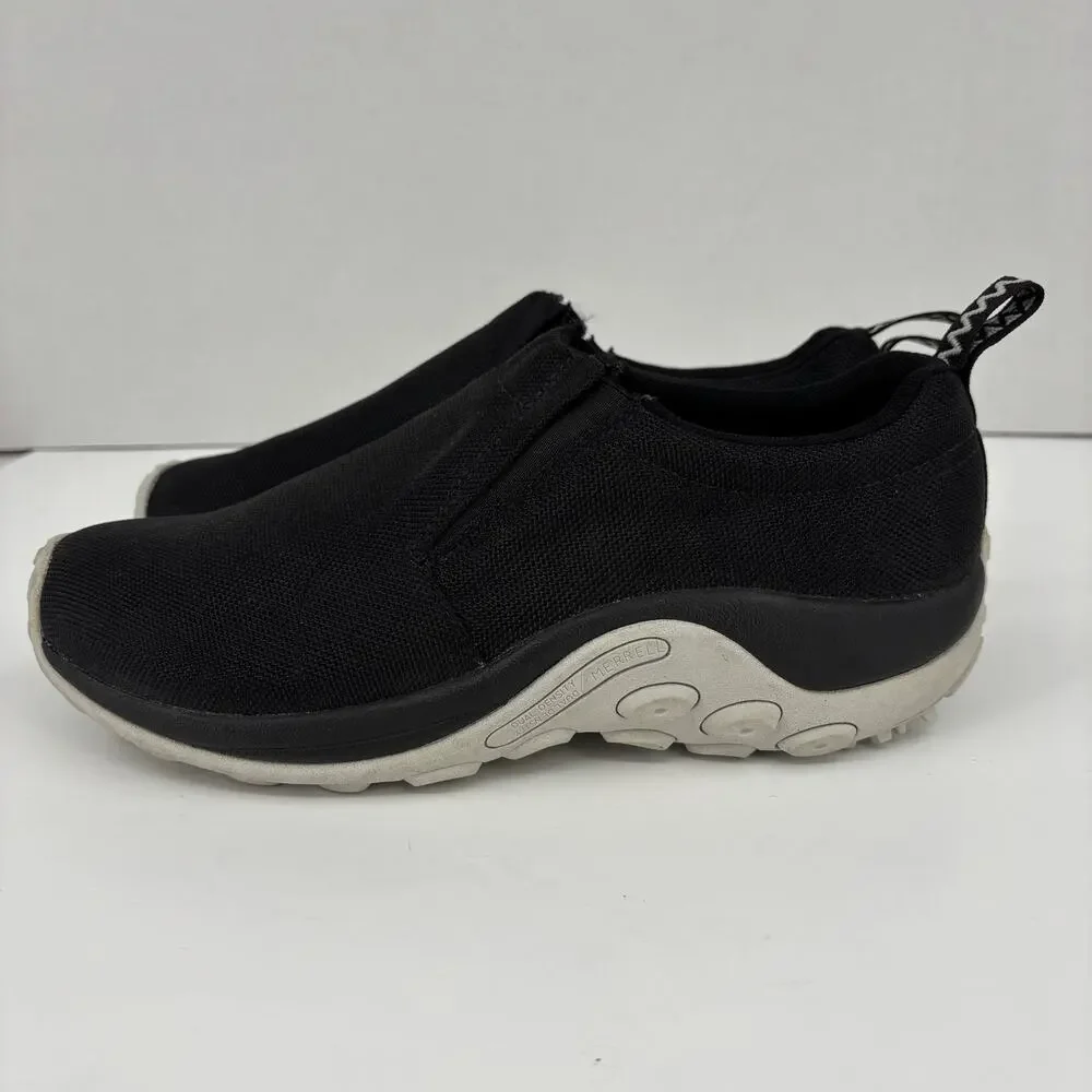 Merrell Jungle Moc Shoes Mens Size 9 Black Canvas Slip On Sneaker Loafer Casual
